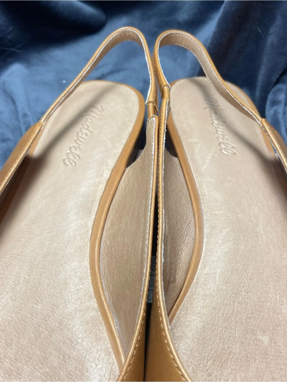 Madewell Margot Slingback Leather Flats in Tan English Saddle 11